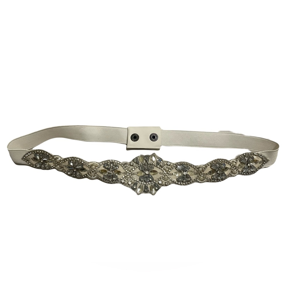Bridal Belt Embellished with Rhinestones Stretch